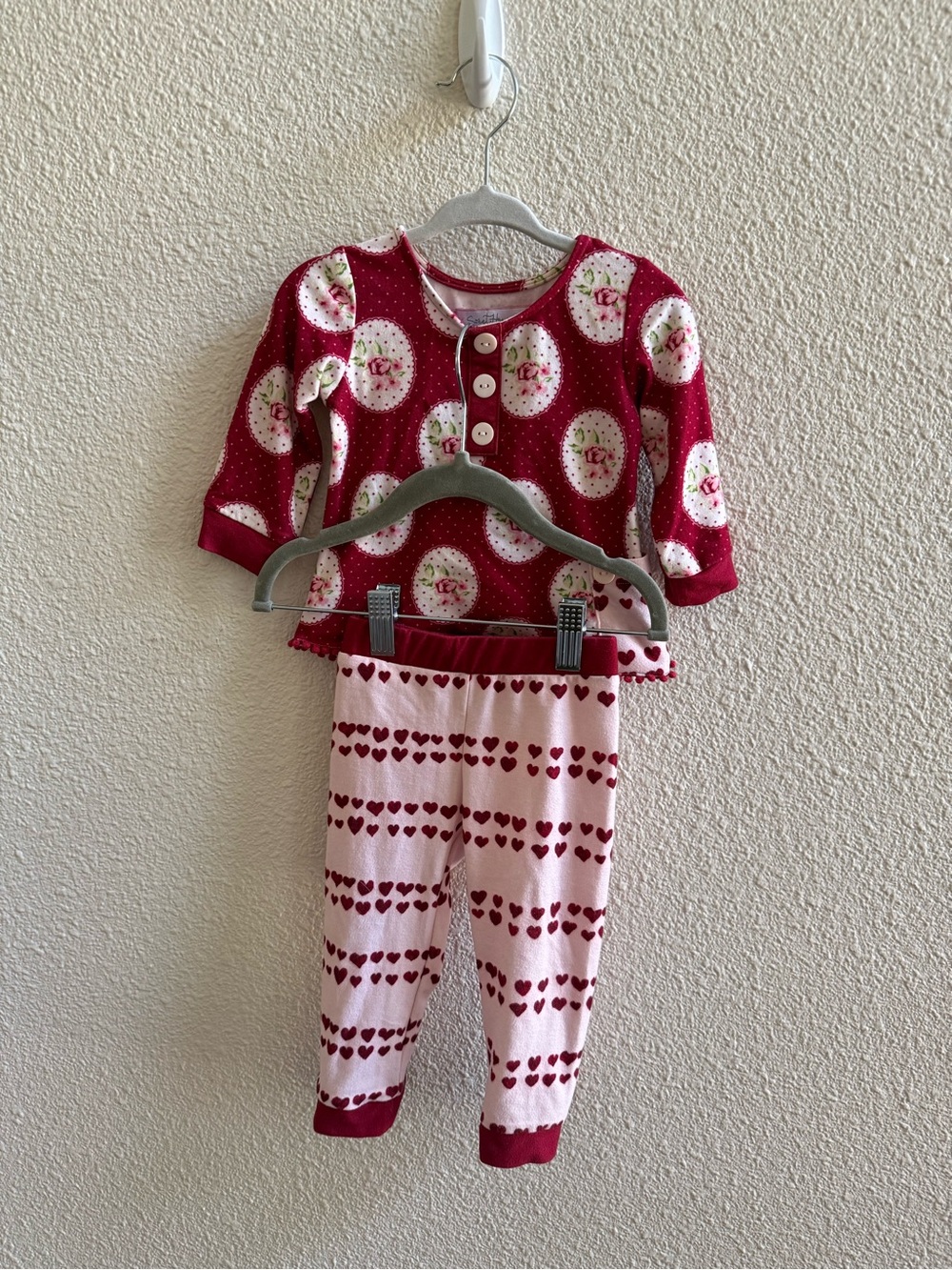 SweetHoney rose and hearts two piece set